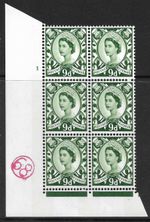 Sg XS21 9d Scotland 2B No Wmk Cyl 1 No Dot perf F/L(I/E) UNMOUNTED MINT