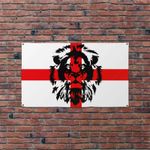St George Lion Head Football Banner - England Banner - 5 x 3 feet