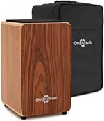 Gear4Music Cajon Drum with Seatpad and Gigbag Sapele