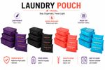 Travel Storage Organiser Bags Laundry Pouch Set Clothes Packing Zip Bags
