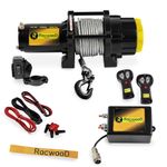 Electric Winch 4500lbs 12v RocwooD Steel Heavy Duty Fairlead Remote Control