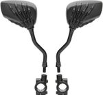 2x Skeleton Skull Hand Bicycle Bike Cycling Rearview Mirrors & Bracket Adapters