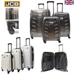 JCB ABS 4-Spinner Wheel Hardshell Suitcases, Travel Luggage + Built in TSA Lock