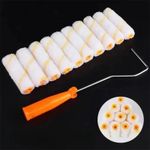 10Pcs 4 Inch Paint Roller Kit Mini Rollers Tray Set Wall Painting DIY Decorating