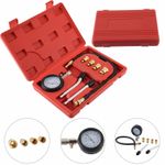 8PCS Petrol Engine Compression Tester Kit Fuel Cylinder Pressure Gauge Tool Set