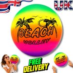 BEACH VOLLEY BALL 23cm OUTDOOR/INDOOR KIDS BALL INFLATABLE POOL BALL RAINBOW