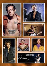 HARRY STYLES Signed PrePrint A4 Autograph Montage PHOTO Gift Print Harry's House