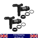 Pair Of Water Butt Tap Hozelock Barrel Plastic Adaptor Beer Rain Brew 3/4"