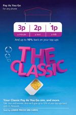 OFFICIAL SEALED O2 Classic 02 PAY AS YOU GO STANDARD & MICRO & NANO SIM CARD