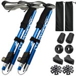 Adjustable Walking Poles, 2 Pack Lightweight Collapsible Trekking Poles