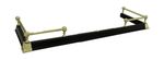 Simplistic Black & Polished Brass Ball Rail Hearth Fender