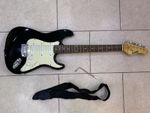 Encore Black Stratocaster Righthanded Electric Guitar - See Description