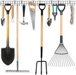 Garden Tool Storage Rack 160cm – Heavy Duty Metal Wall Mounted Tool Organiser