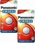 2x PANASONIC CR2032 MOTHERBOARD BIOS CMOS REPLACEMENT LITHIUM BATTERIES.