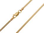 9ct Yellow Gold Necklace Chain Curb Diamond Cut Sparkle 16in–24in Italian Made
