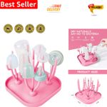 Multi-Purpose Baby Bottle Drying Rack with Removable Tray – Compact & Efficient