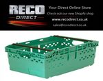 *SPECIAL OFFER* 20 X GREEN USED BALE ARM TRAY STACKING CRATE 60-40-20CM STORAGE 