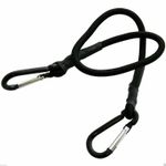 HEAVY DUTY BUNGEE CORDS WITH 2 CARABINER CLIPS 24/36/48/72" Karabiner Straps NEW