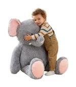 Giant Elephant Soft Toy 100cm Large Plushie Teddy Jumbo Cuddly Stuffed Animal