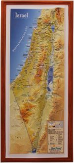 Raised Relief 3D Map of Israel (MEDIUM: 14.5 X 6.5)