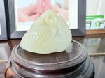 Chinese Style Pale Green Jade Stone Carved Tortoise Figure, 76.9g, 5cm
