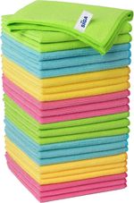 Microfiber Cleaning Cloths Pack of 24 12.6 Inch x 12.6 Inch Ultra Soft Absorbent