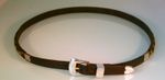 VINTAGE LEATHER HORSEHAIR DESIGN AND STERLING SILVER BUCKLE COWBOY HAT BAND
