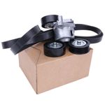 For Hyundai Kia 1.4 1.6 1.7 CRDi Belt Tensioner & Idler Pulley V-Ribbed Belt Kit