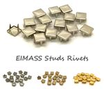 Flat Top Square Claw Studs Rivet To Embellish Garments Bag Shoes Belts Leather  