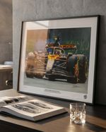 LANDO NORRIS SILVERSTONE WIN A3 Limited edition print by Greg Tillett Formula 1