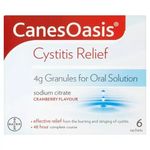 CANESOASIS CYSTITIS RELIEF - 6 SACHETS CRANBERRY FLAVOR