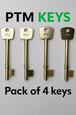 4 x Radar Keys for UK Disabled Toilets Standard Size fits Easily on Key Rings...