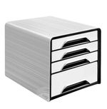 Desk Organiser Stationery Storage Box with 3 Drawers Office Storage Cabinet
