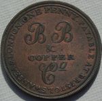 1811 Bristol Brass & Copper co. Penny Token 34mm Withers 430