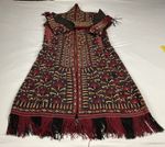 antique  Vtg Uzbek Tekke Turkmen  silk Embroidered coat chyrpy Mantel CAPE