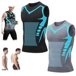 Mens Body Shaper Compression Vest Slimming Shirt Fitness Track and Field Vest UK