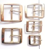 Solid Cast Brass Full Belt Buckle Rectangular 5 Sizes