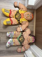 Tonka Wrestling Plush Figures Set Hulk Hogan Ultimate Warrior 1990s Wrestling