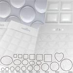 Clear Epoxy Resin Dome 3D Gel Stickers Silicone Round Circle Square Oval Heart