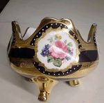 Rare Vintage Decorative Porcelain Bowl-French Style-Heavy Gold Gilding