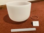 Quartz Crystal Singing Bowl Frosted G Note 10inch Diameter 432Hz Tuning