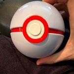 Pokemon Red/White Sphere Storage Container 10cm approx Snap-Fit Lid Airtight