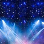LED Stage Backdrop DMX  white &blue led Star Curtain drape light (customizable)