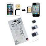 Sim Card Adapter Set of 3 Nano, Micro & Standard Adaptors + Metal Ejector Tool 0
