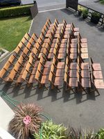 Antique 1900s Oak Church Bench Seating