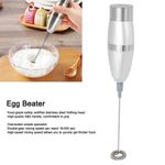 —Stainless Steel Electric Milk Frother Egg Beater Automatic Glass Mixing Cup