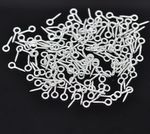 Screw Eye Pin Bails - 100pcs - 10 x 4mm - Silver Plated - Jewellery Making Craft