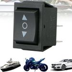On&Off&On Momentary Large Black Rectangle Rocker Switch 6-Pin DPDT 12V 20 A UK