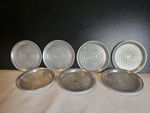 Vintage Everlast Aluminium Forged Coasters in Spiral Swirl Pattern Set of 7