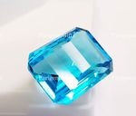 17 Ct Blue Topaz Pixel Cut For Pendent Size Loose Gemstone